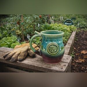 Amanita Mushroom Mug – Handmade Fairycore Stoneware (16+ oz)